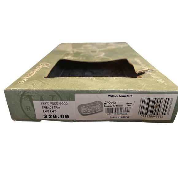 Wiltonarmetale Serveware "Good Food Good Friends" Metal Serving Tray - Picture 4 of 6